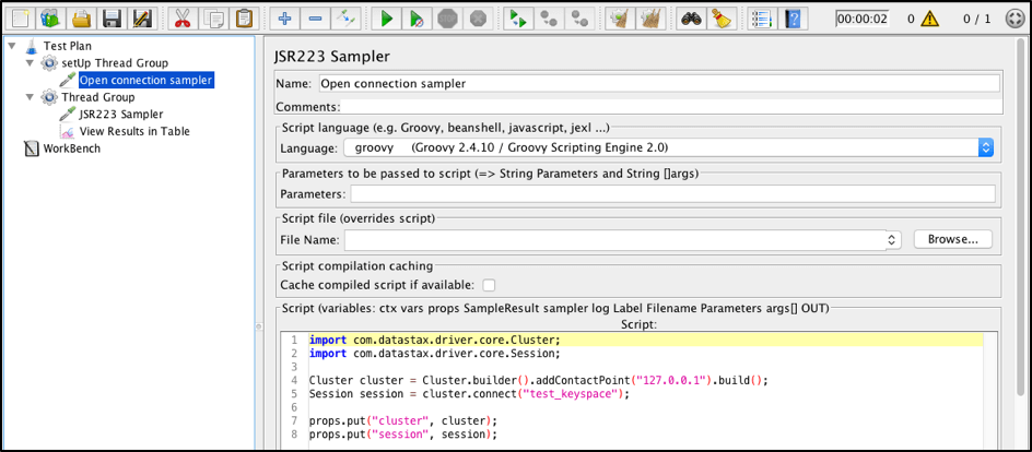 load testing cassandra with jmeter and groovy