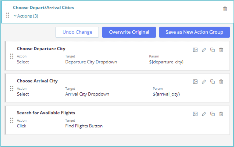 A screenshot of a Scriptless automated test.